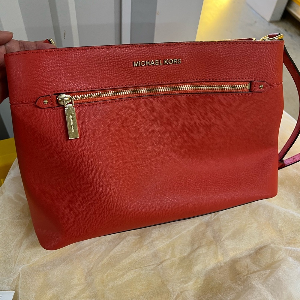 Michael Kors Vibrant Red/Orange Crossbody Bag